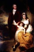 Sir Thomas Lawrence Portrait of Henry Cecil, 1st Marquess of Exeter (1754-1804) with his wife Sarah, and their daughter, Lady Sophia Cecil oil painting on canvas